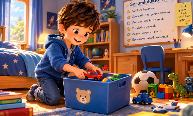 Sorumluluklarını Öğrenen Küçük Çocuk